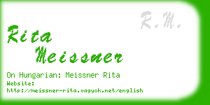 rita meissner business card